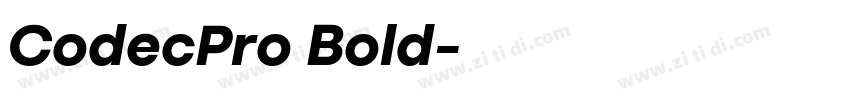 CodecPro Bold字体转换